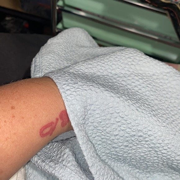 LPA Adams shorts Revolve NEW XL raised pattern powder blue high waisted - Picture 7 of 8